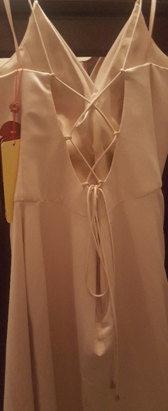 Gorgeous Champagne Matte Satin Formal Dress - Picture 5 of 7